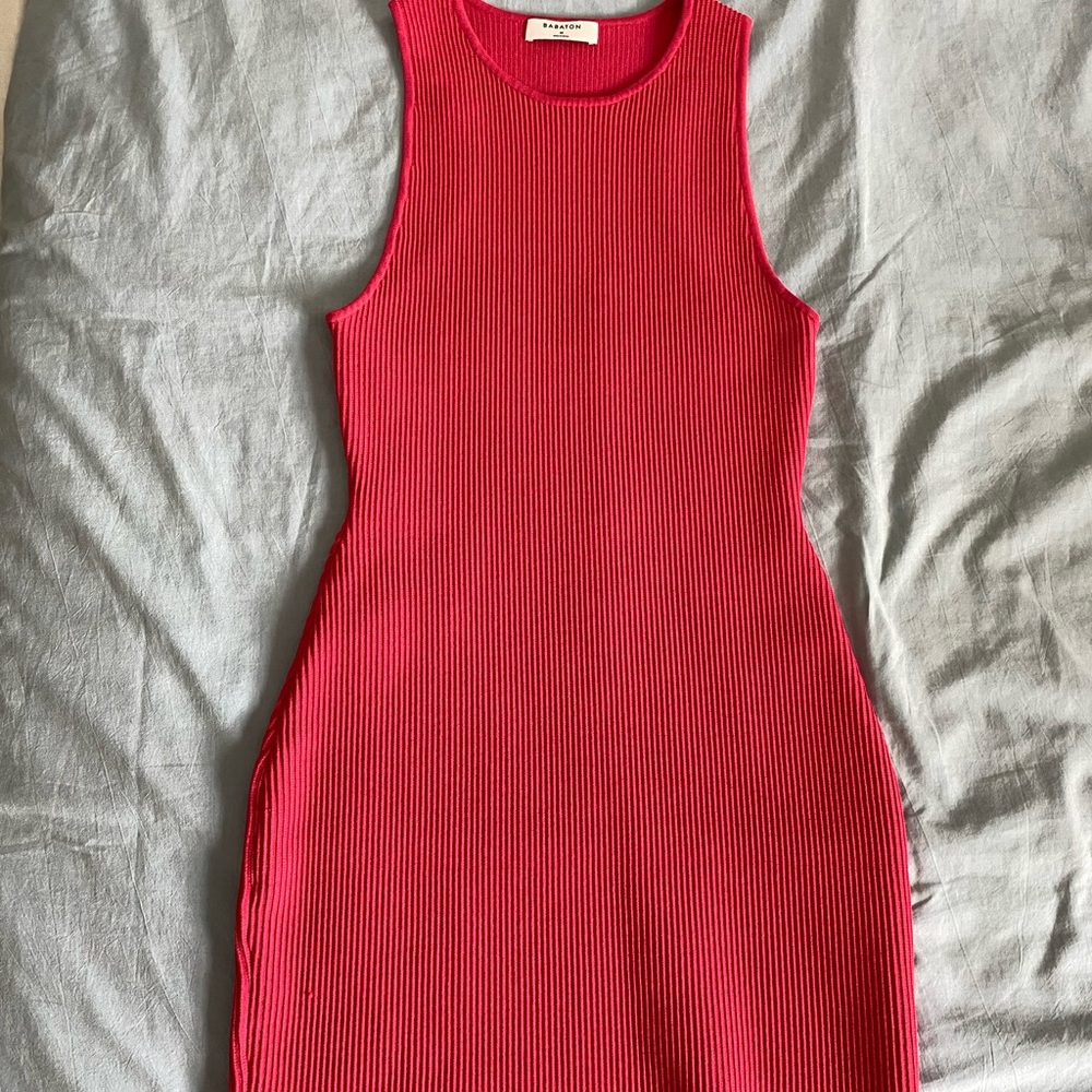 Pink Ribbed Sleeveless Dress - PERFECT FOR SUMMER